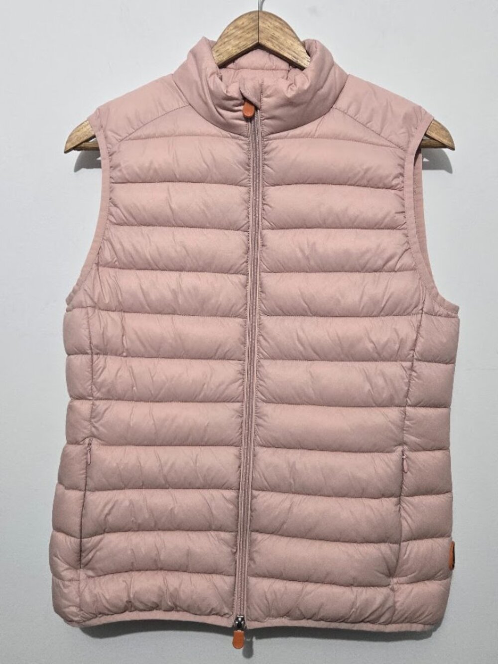 Save the Duck Womens Plumtech Pink Puffer Vest Sz S Full Zip Sustainable Outdoor